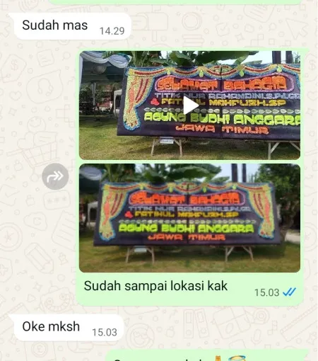 Pengiriman Papan Bunga Trayu Singorojo